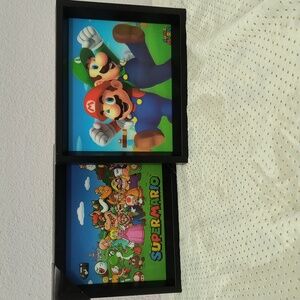 Nintendo Super Mario Bros 3D Holographic Picture Bundle Set Of 2